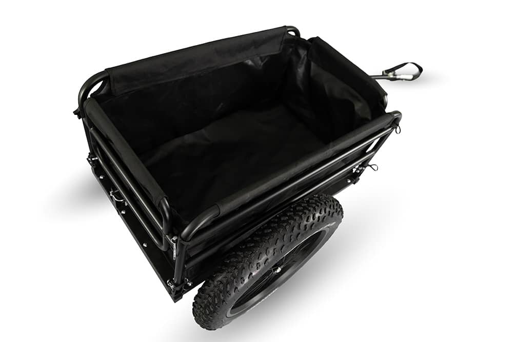 Top-down view of Ariel Rider cargo trailer showing open interior cargo space.