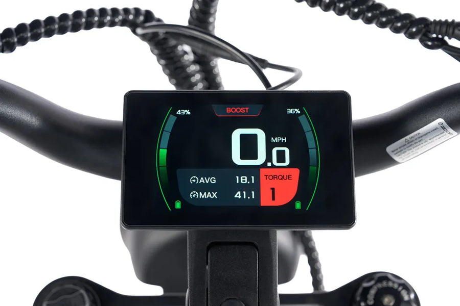 E-bike display showing sensor mode