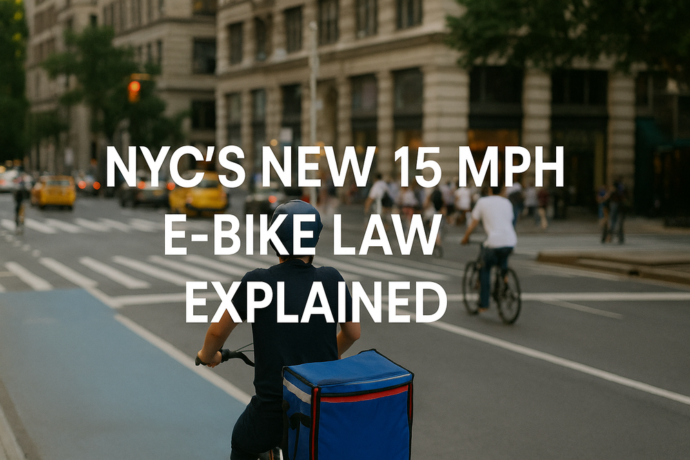 NYC Sets 15 MPH Speed Limit for E-Bikes and E-Scooters Starting October 2025