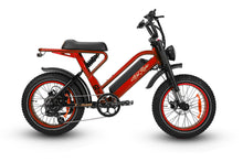Load image into Gallery viewer, Ariel Rider Ebikes - Red color X-Class 52V Step-thru fat tire electric bike from the side on a white background