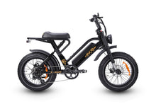 Load image into Gallery viewer, Ariel Rider Ebikes - Black color X-Class 52V Step-thru fat tire electric bike from the side on a white background