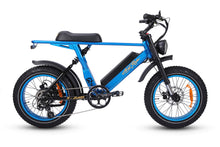Load image into Gallery viewer, Ariel Rider Ebikes - Blue color X-Class 52V fat tire electric bike from the side on a white background