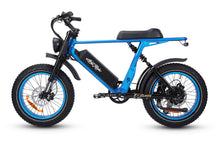 Load image into Gallery viewer, Ariel Rider Ebikes - Blue color X-Class 52V fat tire electric bike from the left side on a white background