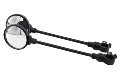 Close-up of Ariel Rider high performance ebike handlebar and rearview mirror, ideal for heavy riders