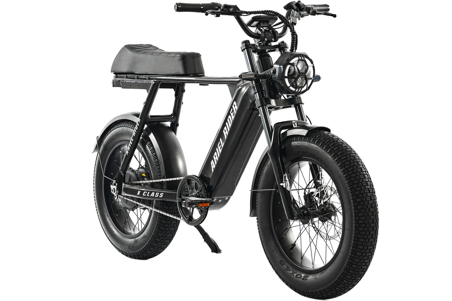 Ariel Rider X-Class 60V Cafe Racer Edition – sleek electric motorbike with high-torque motor, agile handling, and retro-inspired design.