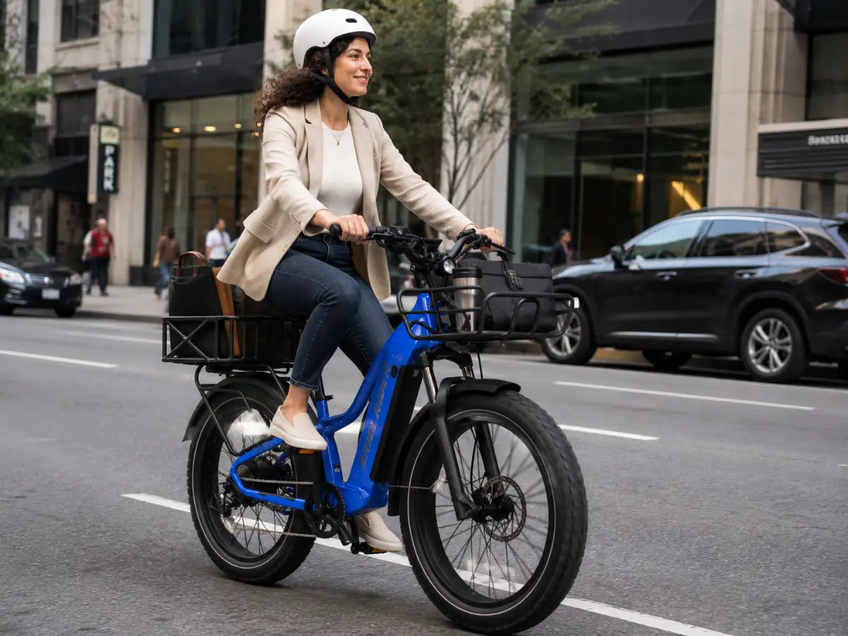E-bike riding on road