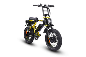 Ariel Rider ebikes - Grizzly AWD electric bike - Yellow Color - dual motor