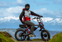 Load image into Gallery viewer, Ariel_Rider_ebikes_-_Grizzly_AWD_electric bike_-_red_Color_-_dual_motor - full suspension 1000w -  mountains
