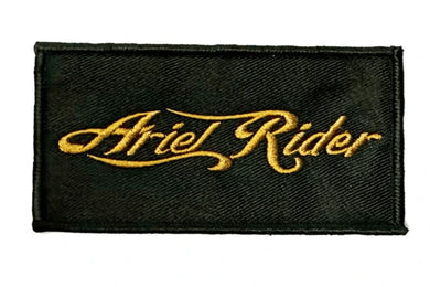 Ariel Rider branded patch featuring the iconic logo, perfect for customizing jackets, bags, or gear for e-bike enthusiasts.