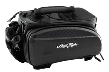 Load image into Gallery viewer, Ariel Rider rear rack bag securely attached to an e-bike, showcasing its sleek design and ample storage capacity.