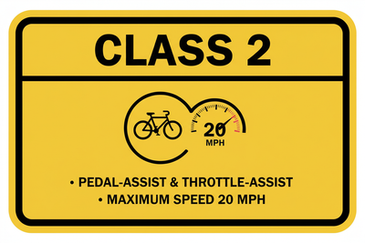 Class 2 ebike sign