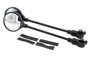 Durable ebike handlebar mirrors made from high-impact nylon fiber frame for long-lasting use.