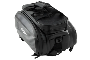 Large-capacity e-bike rear rack bag with multiple compartments, ideal for daily commuting and long trips.