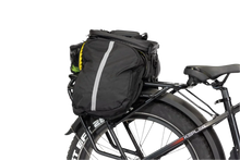 Load image into Gallery viewer, Universal-fit e-bike rear rack bag compatible with various e-bike models and rear racks.