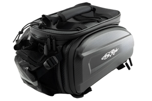 Waterproof e-bike rear trunk bag made from durable materials, protecting contents from the elements.